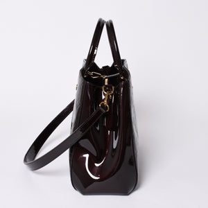 Very Good Condition LOUIS VUITTON Purple 2WAY Bag Montaigne BB Monogram Vernis Handbag CA4185 Used 4a001618