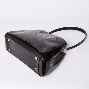 Very Good Condition LOUIS VUITTON Purple 2WAY Bag Montaigne BB Monogram Vernis Handbag CA4185 Used 4a001618