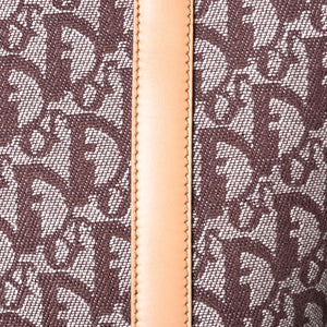 Very Good Condition Christian Dior Trotter Tote Bag Canvas Leather Brown Used 4a001667