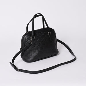 Very Good Condition GUCCI Gucci Guccisima Emblem Genuine Leather 2WAY Handbag Shoulder Bag Black 341504 Used 4a001184