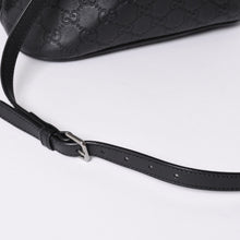 画像をギャラリービューアに読み込む, 極美品 GUCCI グッチ グッチシマ エンブレム 本革 2WAY ハンドバッグ ショルダーバッグ ブラック 341504 中古 4a001184