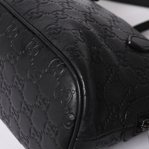 Very Good Condition GUCCI Gucci Guccisima Emblem Genuine Leather 2WAY Handbag Shoulder Bag Black 341504 Used 4a001184
