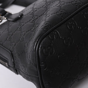 Very Good Condition GUCCI Gucci Guccisima Emblem Genuine Leather 2WAY Handbag Shoulder Bag Black 341504 Used 4a001184