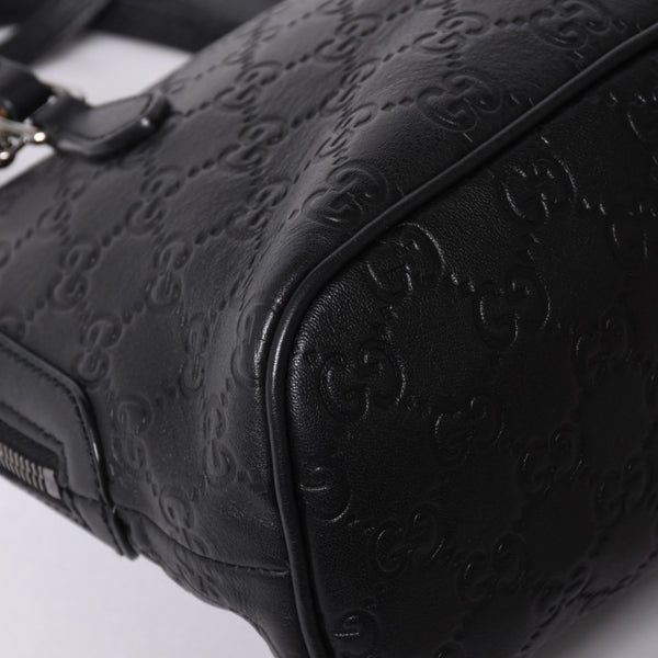 Very Good Condition GUCCI Gucci Guccisima Emblem Genuine Leather 2WAY Handbag Shoulder Bag Black 341504 Used 4a001184