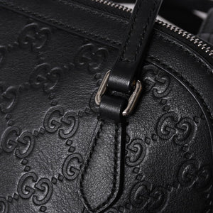 Very Good Condition GUCCI Gucci Guccisima Emblem Genuine Leather 2WAY Handbag Shoulder Bag Black 341504 Used 4a001184