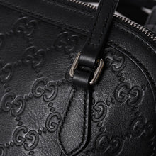 画像をギャラリービューアに読み込む, 極美品 GUCCI グッチ グッチシマ エンブレム 本革 2WAY ハンドバッグ ショルダーバッグ ブラック 341504 中古 4a001184
