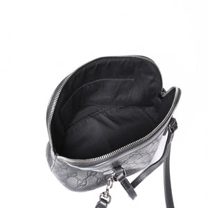 Very Good Condition GUCCI Gucci Guccisima Emblem Genuine Leather 2WAY Handbag Shoulder Bag Black 341504 Used 4a001184