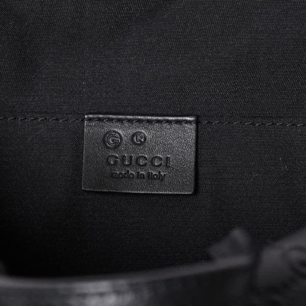 Very Good Condition GUCCI Gucci Guccisima Emblem Genuine Leather 2WAY Handbag Shoulder Bag Black 341504 Used 4a001184