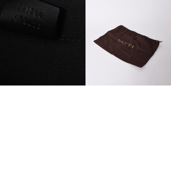 Very Good Condition GUCCI Gucci Guccisima Emblem Genuine Leather 2WAY Handbag Shoulder Bag Black 341504 Used 4a001184