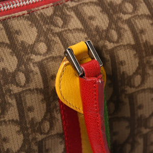 Christian Dior Handbag 05-MA-0054 Trotter pattern Rasta color Brown Galliano period Good condition Used 4a001670