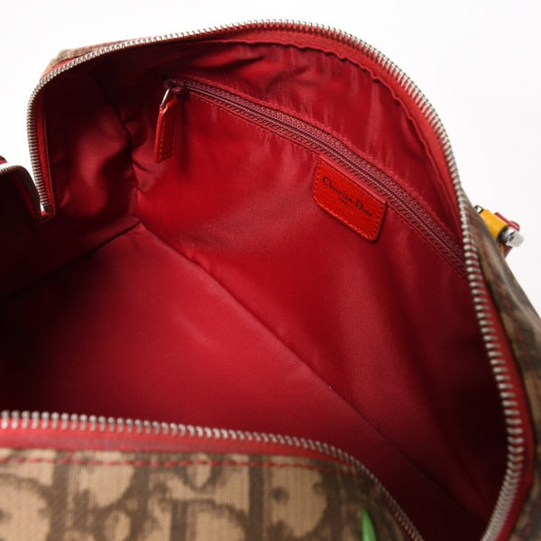 Christian Dior Handbag 05-MA-0054 Trotter pattern Rasta color Brown Galliano period Good condition Used 4a001670