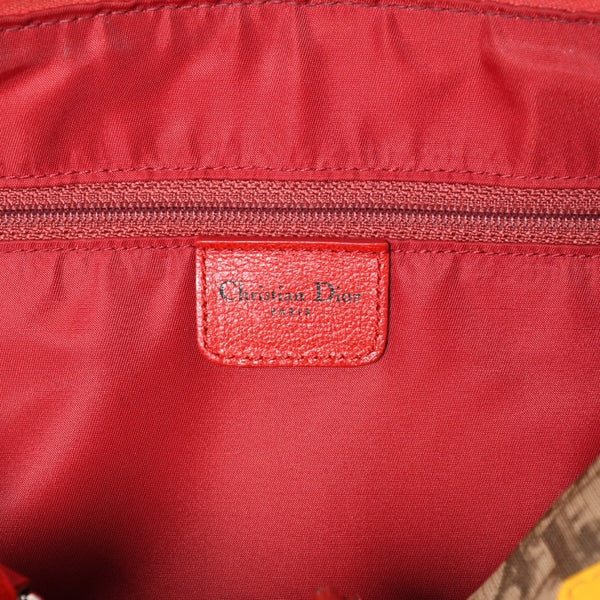 Christian Dior Handbag 05-MA-0054 Trotter pattern Rasta color Brown Galliano period Good condition Used 4a001670