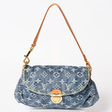 画像をギャラリービューアに読み込む, 極美品 LOUIS VUITTON ルイヴィトン ミニプリーティ ワンショルダーバッグ M95050 モノグラム デニム インディゴブルー 中古 4a003989