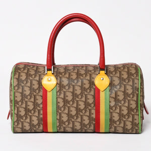 Christian Dior Handbag 05-MA-0054 Trotter pattern Rasta color Brown Galliano period Good condition Used 4a001670