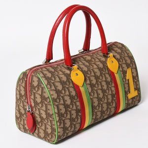 Christian Dior Handbag 05-MA-0054 Trotter pattern Rasta color Brown Galliano period Good condition Used 4a001670