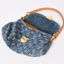 画像をギャラリービューアに読み込む, 極美品 LOUIS VUITTON ルイヴィトン ミニプリーティ ワンショルダーバッグ M95050 モノグラム デニム インディゴブルー 中古 4a003989
