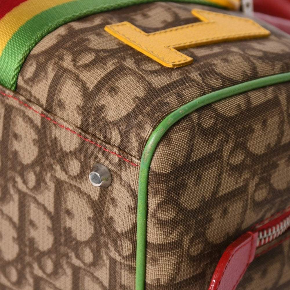 Christian Dior Handbag 05-MA-0054 Trotter pattern Rasta color Brown Galliano period Good condition Used 4a001670