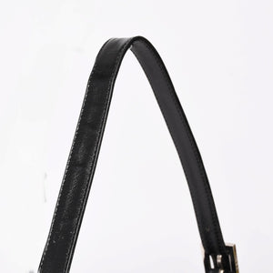 FENDI Mamma Bucket Handbag 26325 Cotton Jersey Black Silver Hardware Good Condition Used 4a000499