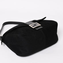 画像をギャラリービューアに読み込む, FENDI フェンディ マンマバケット ハンドバッグ 26325 コットンジャージ ブラック シルバー金具 美品 中古 4a000499