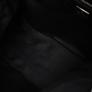 FENDI Mamma Bucket Handbag 26325 Cotton Jersey Black Silver Hardware Good Condition Used 4a000499