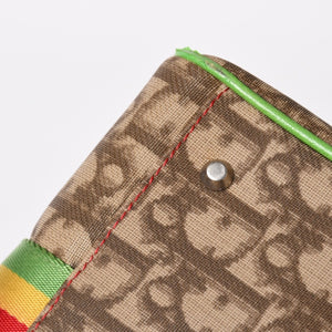 Christian Dior Handbag 05-MA-0054 Trotter pattern Rasta color Brown Galliano period Good condition Used 4a001670