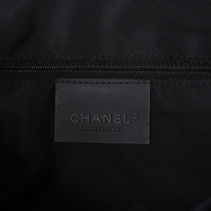 Very Good Condition CHANEL Shoulder Bag No. 9 Sports Line Navy Black Nylon Used 4a001674