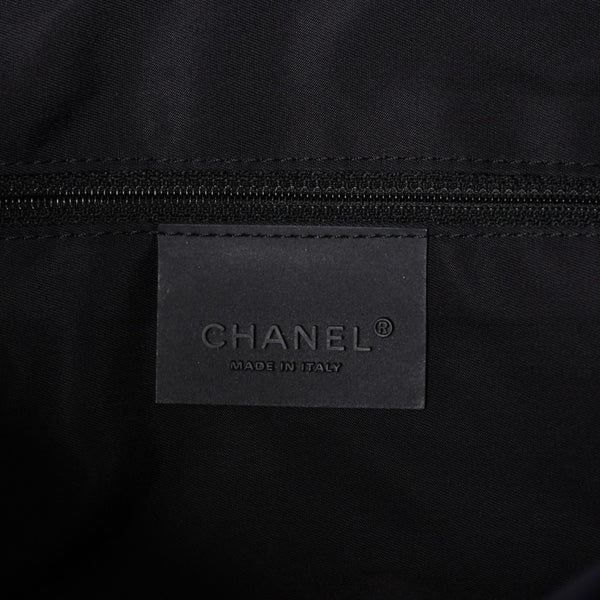 Very Good Condition CHANEL Shoulder Bag No. 9 Sports Line Navy Black Nylon Used 4a001674