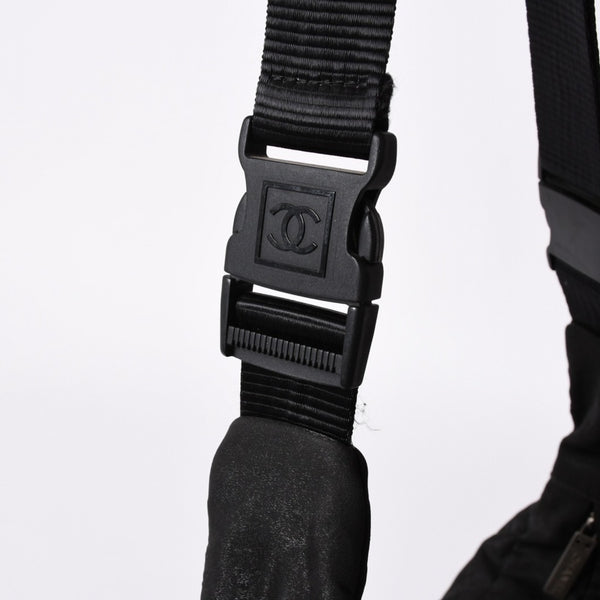 CHANEL シャネル スポーツライン ココマーク チョコバー キルティング 10番台 ブラック ショルダーバッグ 美品 中古 4a001673