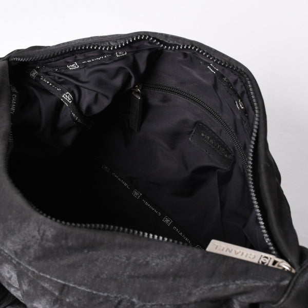 CHANEL シャネル スポーツライン ココマーク チョコバー キルティング 10番台 ブラック ショルダーバッグ 美品 中古 4a001673