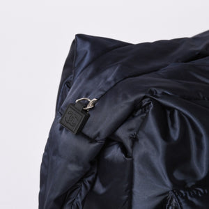 Very Good Condition CHANEL Shoulder Bag No. 9 Sports Line Navy Black Nylon Used 4a001674