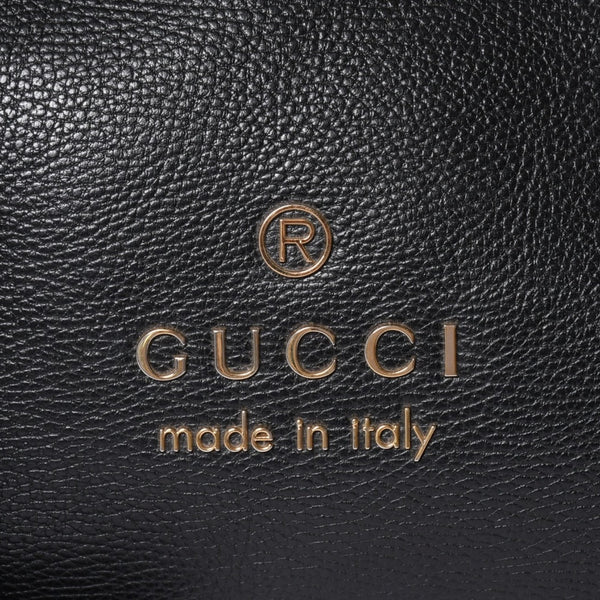 極美品 GUCCI グッチ GGキャンバス レザー ショルダーバッグ トートバッグ バンブー 419689 ブラック ゴールド 美品 中古 4a001645