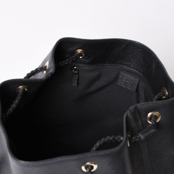 極美品 GUCCI グッチ GGキャンバス レザー ショルダーバッグ トートバッグ バンブー 419689 ブラック ゴールド 美品 中古 4a001645