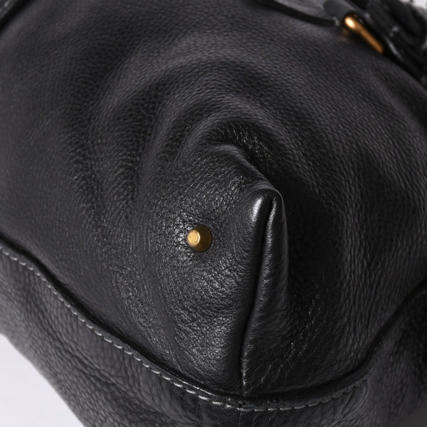 極美品 CHLOE クロエ パディントン ブラック ゴールド金具 ハンドバッグ トートバッグ レザー 04-07-532 4a001669