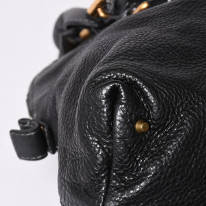 極美品 CHLOE クロエ パディントン ブラック ゴールド金具 ハンドバッグ トートバッグ レザー 04-07-532 4a001669