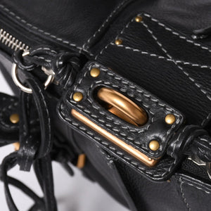 極美品 CHLOE クロエ パディントン ブラック ゴールド金具 ハンドバッグ トートバッグ レザー 04-07-532 4a001669
