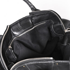 極美品 CHLOE クロエ パディントン ブラック ゴールド金具 ハンドバッグ トートバッグ レザー 04-07-532 4a001669
