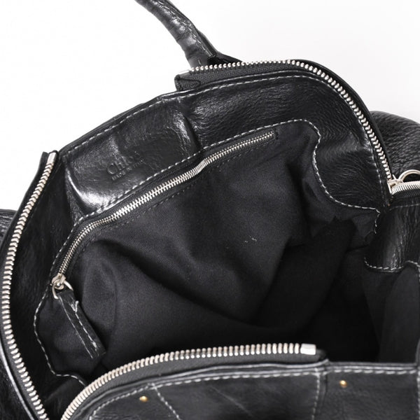 極美品 CHLOE クロエ パディントン ブラック ゴールド金具 ハンドバッグ トートバッグ レザー 04-07-532 4a001669
