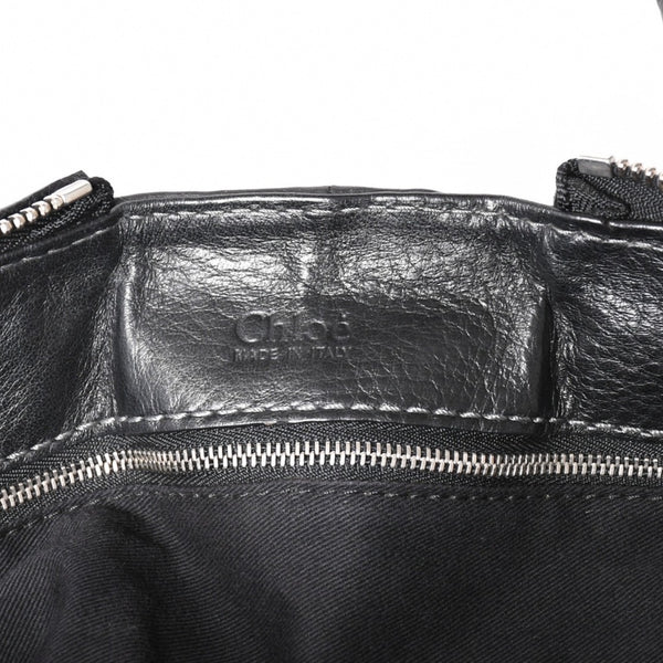 極美品 CHLOE クロエ パディントン ブラック ゴールド金具 ハンドバッグ トートバッグ レザー 04-07-532 4a001669