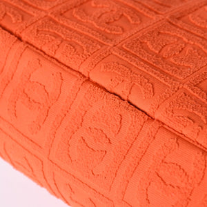 CHANEL Cocomark Matelasse Handbag Plastic Chain Pile No. 7 2002 Orange White Good Condition Used 4a001677
