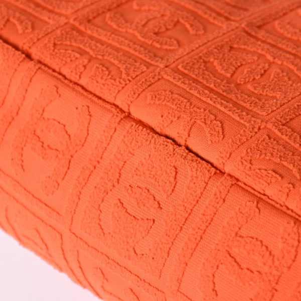 CHANEL Cocomark Matelasse Handbag Plastic Chain Pile No. 7 2002 Orange White Good Condition Used 4a001677