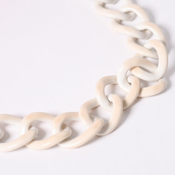 CHANEL Cocomark Matelasse Handbag Plastic Chain Pile No. 7 2002 Orange White Good Condition Used 4a001677