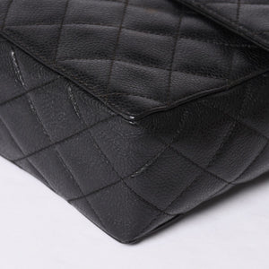 CHANEL Shoulder Bag No. 4 Coco Mark Caviar Skin Black Quilted Gold Hardware Made in Italy Good Condition Used 4a001441