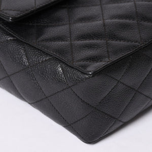 CHANEL Shoulder Bag No. 4 Coco Mark Caviar Skin Black Quilted Gold Hardware Made in Italy Good Condition Used 4a001441