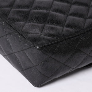 CHANEL Shoulder Bag No. 4 Coco Mark Caviar Skin Black Quilted Gold Hardware Made in Italy Good Condition Used 4a001441