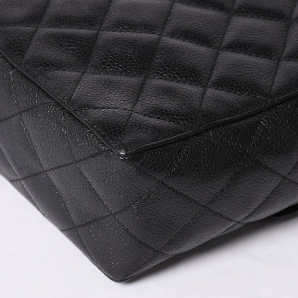 CHANEL Shoulder Bag No. 4 Coco Mark Caviar Skin Black Quilted Gold Hardware Made in Italy Good Condition Used 4a001441