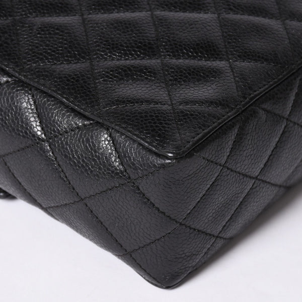 CHANEL Shoulder Bag No. 4 Coco Mark Caviar Skin Black Quilted Gold Hardware Made in Italy Good Condition Used 4a001441