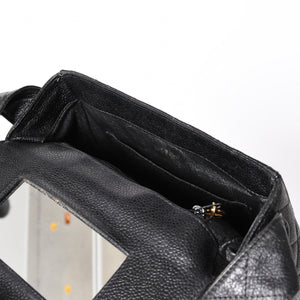 CHANEL Shoulder Bag No. 4 Coco Mark Caviar Skin Black Quilted Gold Hardware Made in Italy Good Condition Used 4a001441