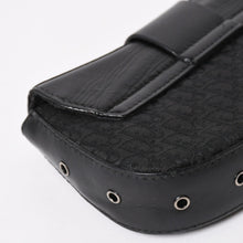 Load image into Gallery viewer, Christian Dior クリスチャンディオール ストリートシック トロッター ハンドバッグ ブラック コットンキャンバス レザー 15-MA-0043 シルバー金具 美品 中古 4a001683