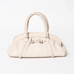Christian Dior Christian Dior Handbag White Silver Hardware 07-RU-1026 Good Condition Used 4a003031