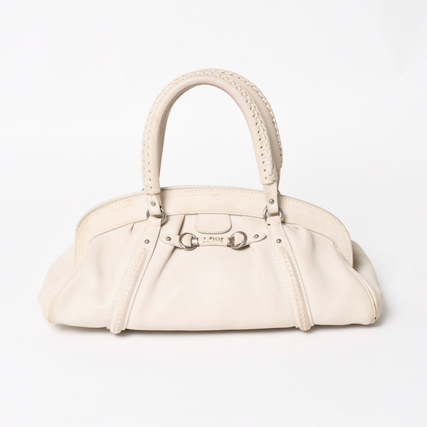 Christian Dior Christian Dior Handbag White Silver Hardware 07-RU-1026 Good Condition Used 4a003031